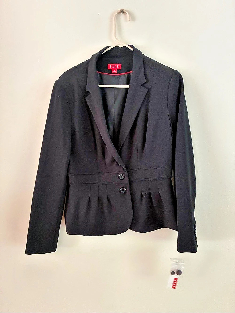 ELLE Black Blazer Size 12 NWT